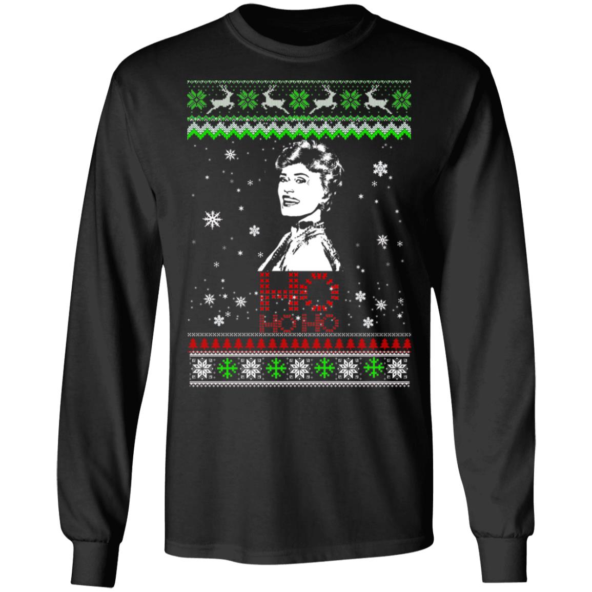 The Golden Girls Blanche HO HO HO Ugly Christmas Sweater
