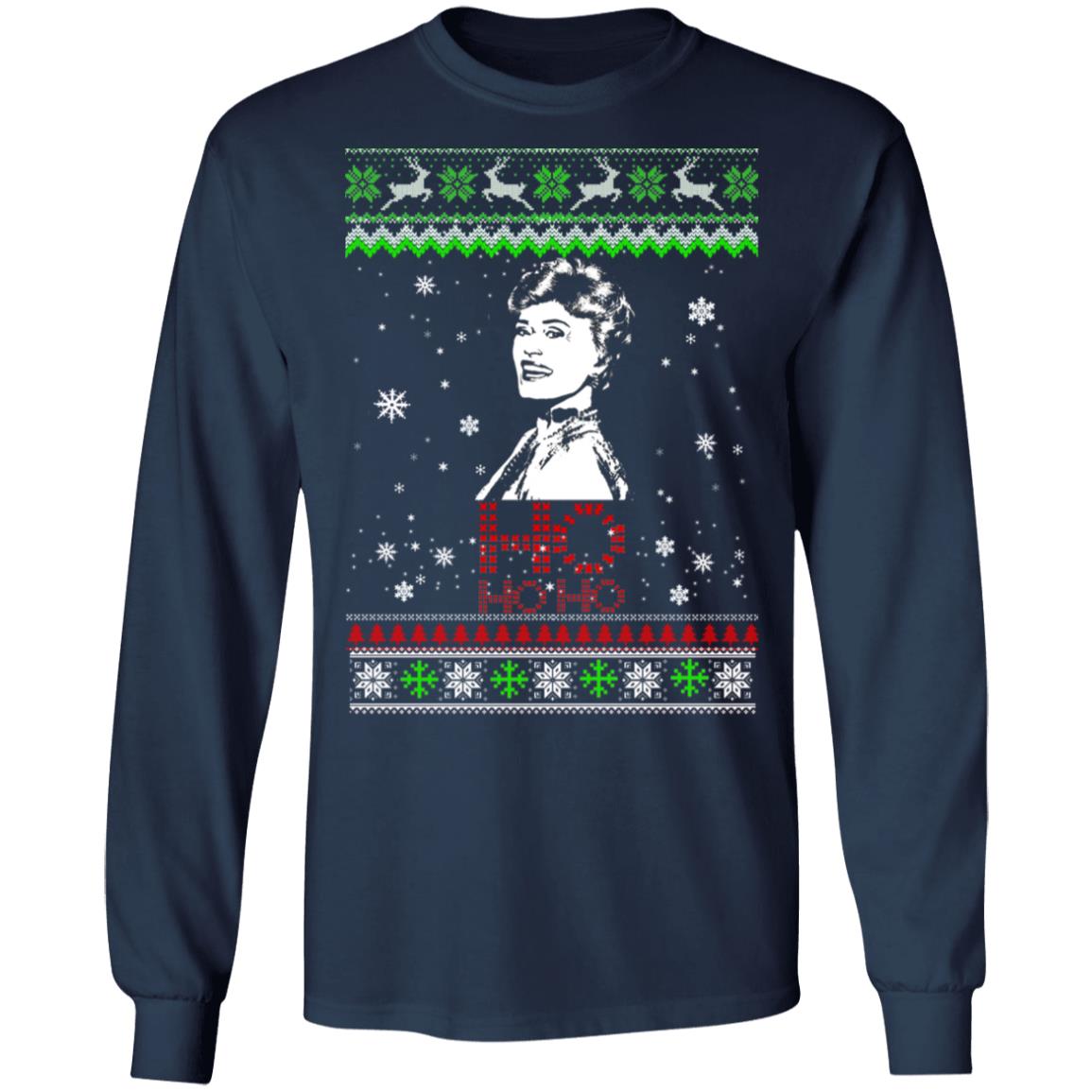 The Golden Girls Blanche HO HO HO Ugly Christmas Sweater