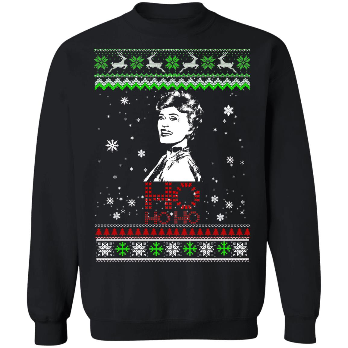 The Golden Girls Blanche HO HO HO Ugly Christmas Sweater