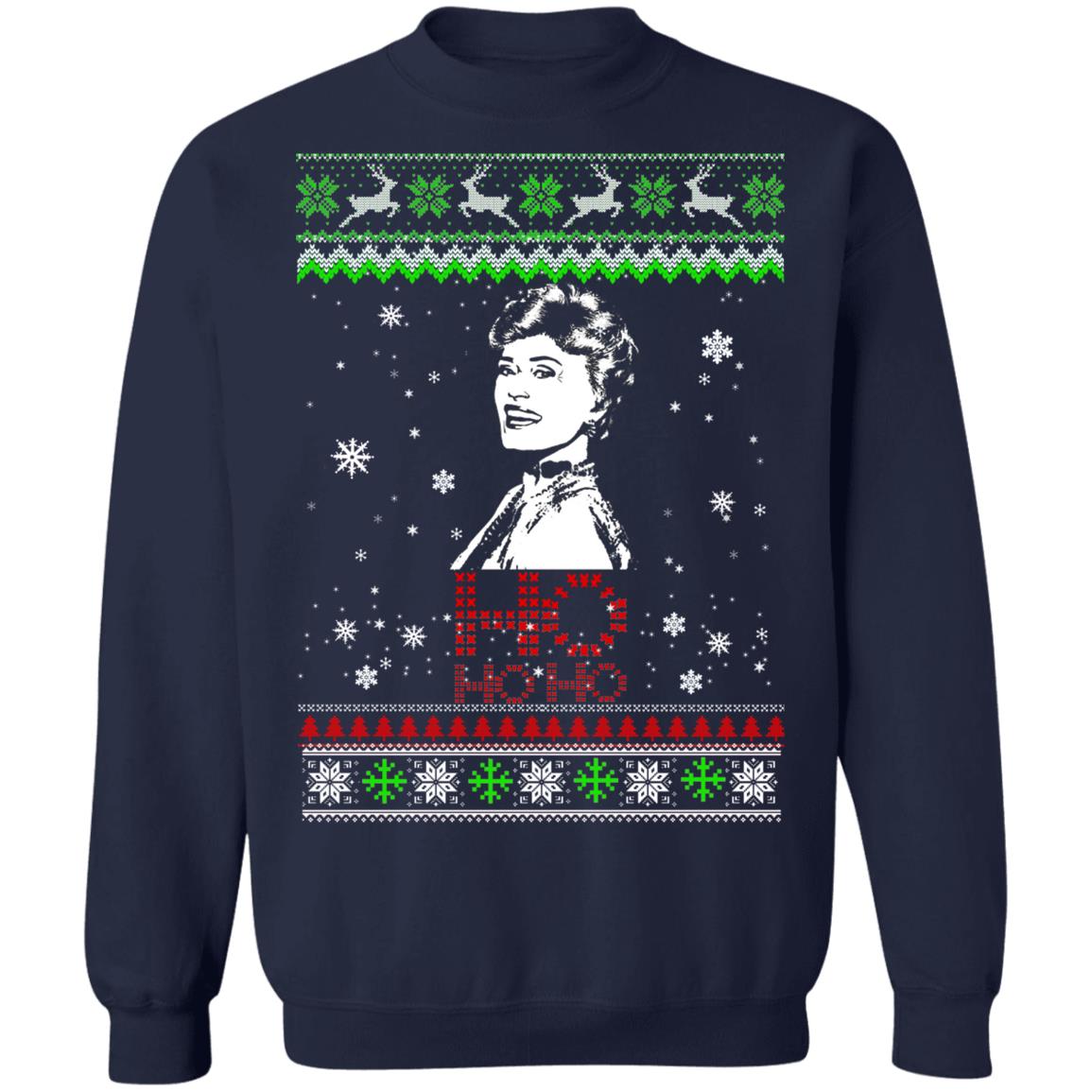 The Golden Girls Blanche HO HO HO Ugly Christmas Sweater