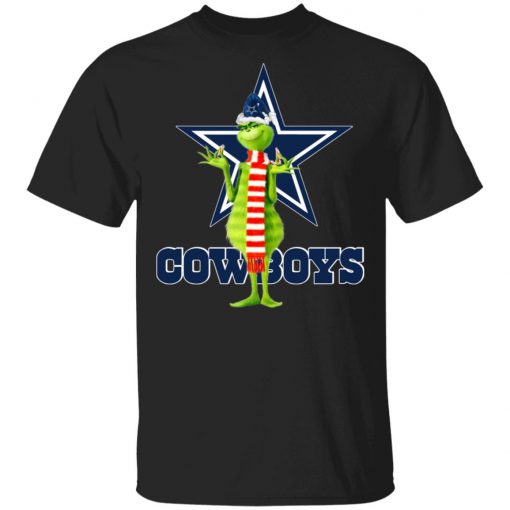 Santa Grinch Dallas Cowboys Christmas Shirt
