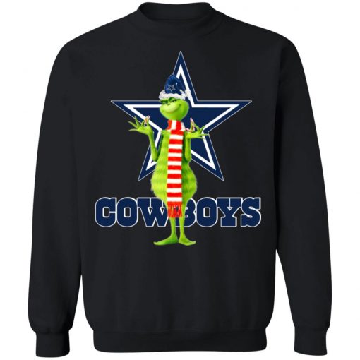 Santa Grinch Dallas Cowboys Christmas Shirt
