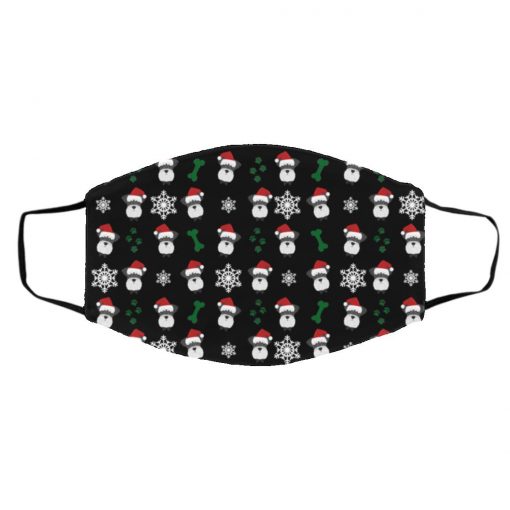 Schnauzer Dog Christmas Face Mask