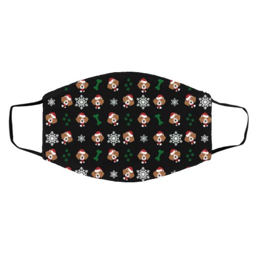 Beagle Dog Christmas Face Mask