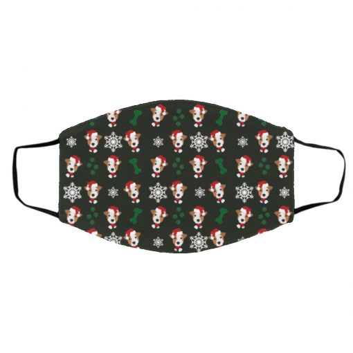 Jack Russell Dog Christmas Face Mask