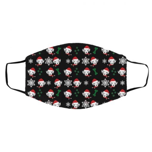 Dalmatian Dog Christmas Face Mask