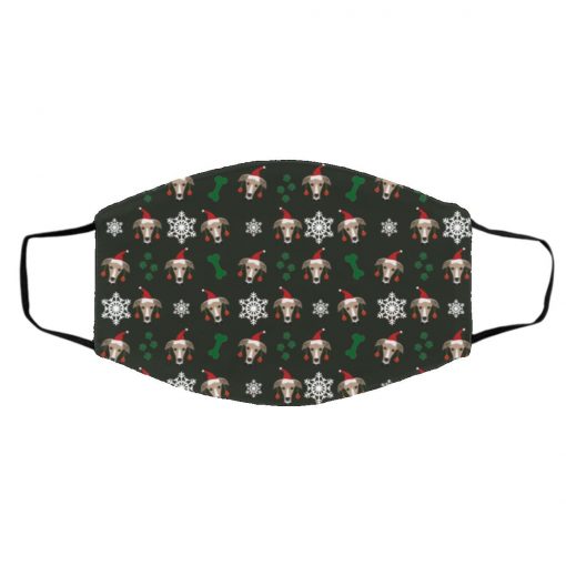 Greyhound Dog Christmas Face Mask