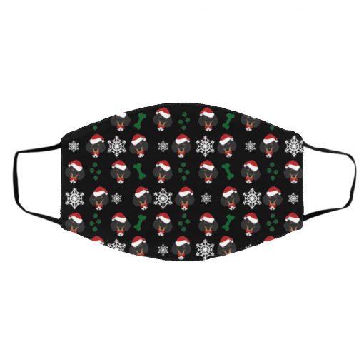 Dachshund Dog Christmas Face Mask