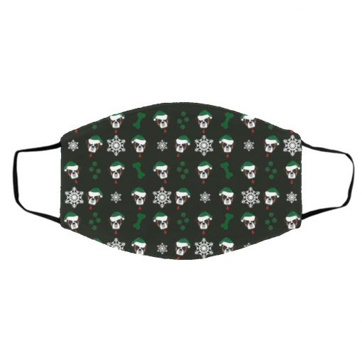 Boxer Dog Christmas Face Mask