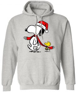 Santa Hat Snoopy And Woodstock Walking Christmas shirt