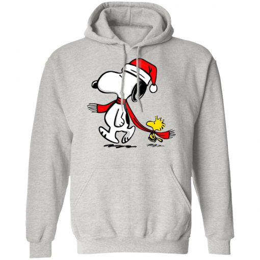 Santa Hat Snoopy And Woodstock Walking Christmas shirt