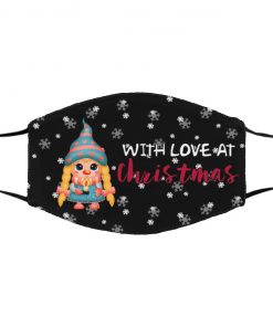 Gnome With Love At Christmas Face Mask