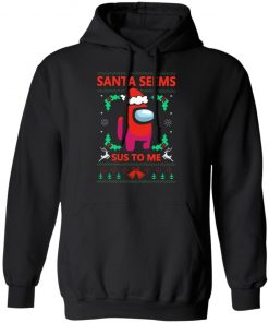 Santa Seems Sus To Me Among Us Ugly Christmas Sweatshirt