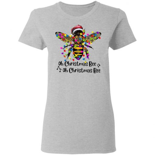 Bee Santa Oh Christmas Bee Oh Christmas Bee Light Shirt