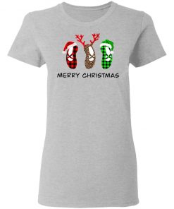 Ballet Shoes Santa Merry Christmas Shirt