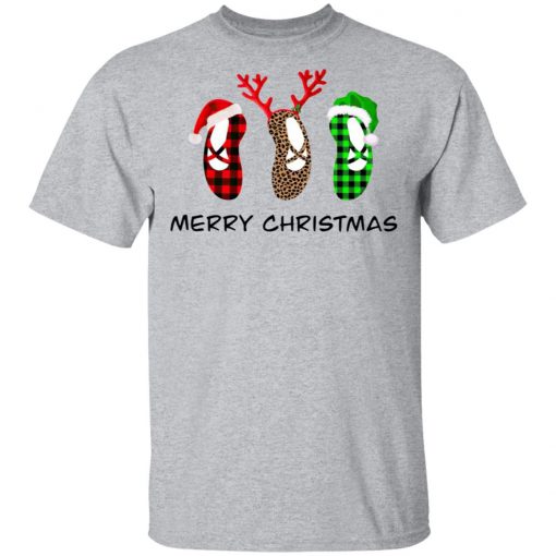 Ballet Shoes Santa Merry Christmas Shirt