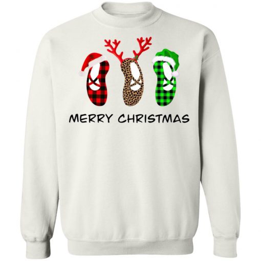 Ballet Shoes Santa Merry Christmas Shirt