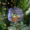 Baby Yoda Merry X-Mas 2020 Christmas Ornament Baby Yoda Ornament Baby Yoda Santa Funny 2020 Ornament Quarantine Christmas Ornament