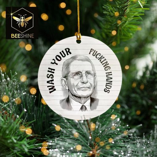 Dr Fauci Wash Your Hands Stay At Home ornaments 2020 Christmas Mask Ornament