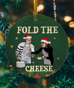 Fold The Cheese Funny David Moira Rose Baking Cheese Schitt Rose Family Circle Christmas Ornament