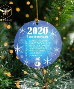 Merry Christmas Funny Ornament 2020 A Year To Remember 2020 Christmas Ornament Quarantine Long Istance Gift Christmas Covid 2020
