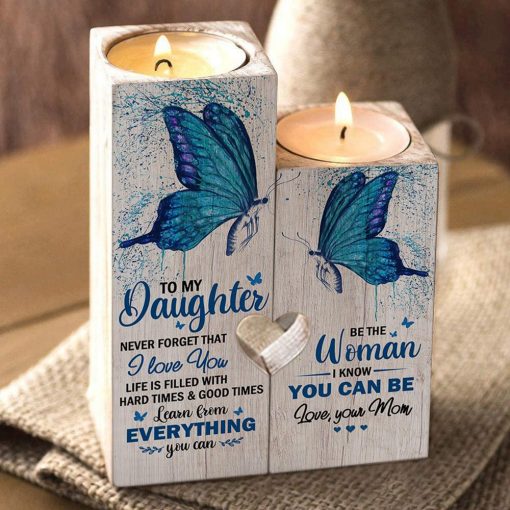 Mom To Daughter - Life Is Filled With Hard Times And Good Times - Candle Holder Color