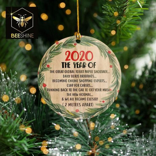 Remembering 2020 Christmas Bauble Lockdown 2020 Decoration Self Isolation Quarantine Stay Home Family Best Friend Gift