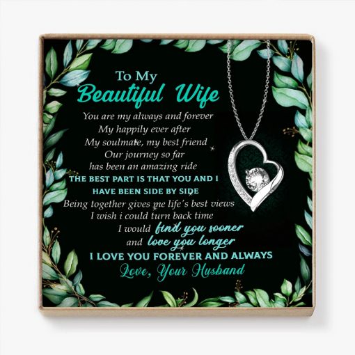 To My Beautiful Wife I Would Find You Sooner And Love You Longer Forever Love Necklace