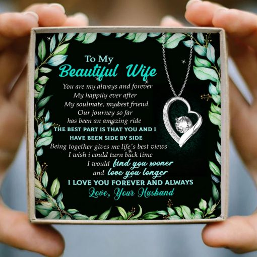 To My Beautiful Wife I Would Find You Sooner And Love You Longer Forever Love Necklace