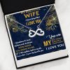 To My Beautiful Wife Never Forget I Love You You Are My Best Friend Infinity Heart Necklace
