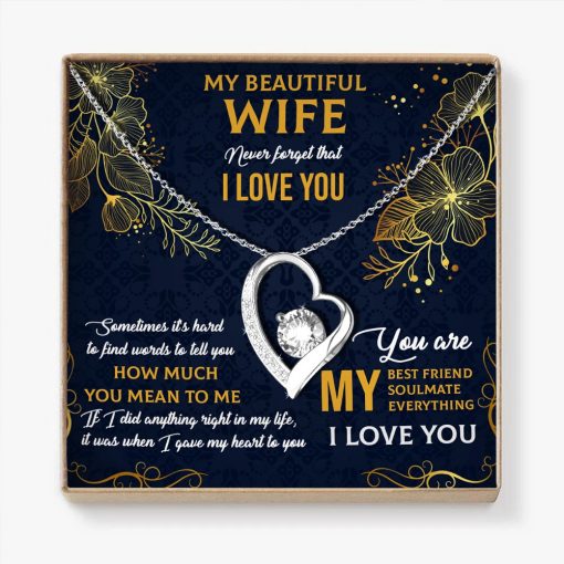 To My Beautiful Wife You Are My Best Friend My Soul Mate My Everything Forever Love Necklace