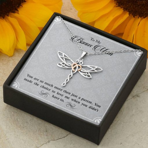 To My Bonus Mom You Are So Much More Then Just A Parent Dragonfly Dreams Necklace 1