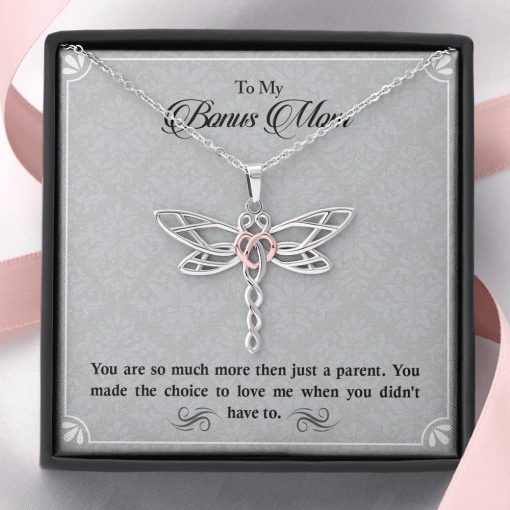 To My Bonus Mom You Are So Much More Then Just A Parent Dragonfly Dreams Necklace 3