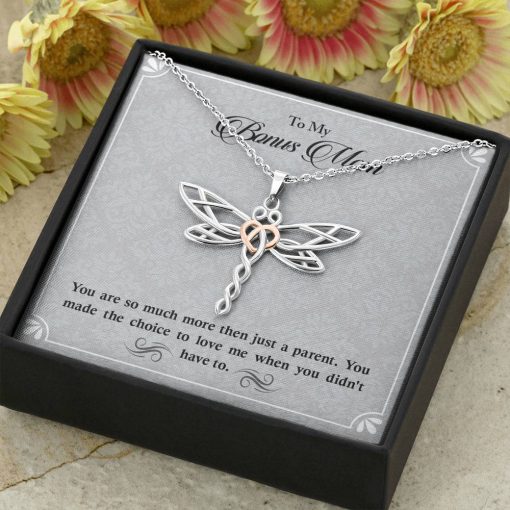 To My Bonus Mom You Are So Much More Then Just A Parent Dragonfly Dreams Necklace