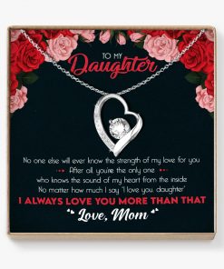 To My Daughter I Always Love You More Than That Forever Love Necklace