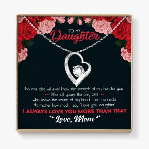 To My Daughter I Always Love You More Than That Forever Love Necklace