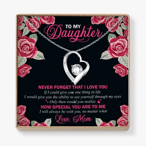 To My Daughter I Will Always Be With You No Matter What Love Mom Forever Love Necklace