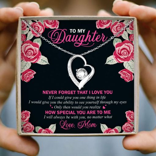 To My Daughter I Will Always Be With You No Matter What Love Mom Forever Love Necklace