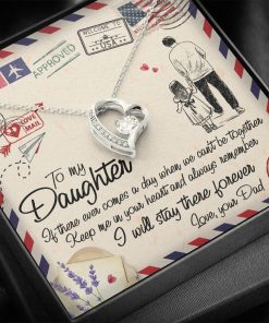 To My Daughter I Will Stay There Forever Love You Forever Love Necklace