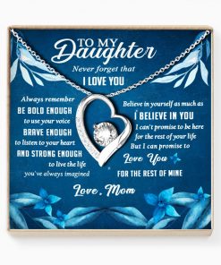 To My Daughter Listen To Your Heart Love You Forever Love Necklace