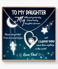 To My Daughter My Little Girl Yesterday Friend Today Daughter Forever Love You Forever Love Necklace