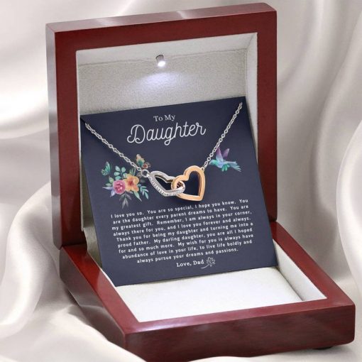 To My Daughter Necklace From Dad, Daughters Birthday Gift, Daughter Father Necklace, Daughter Gift From Dad, Gift For Daughter From Dad 1