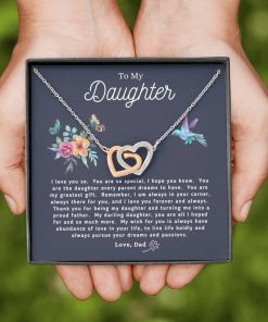 To My Daughter Necklace From Dad, Daughters Birthday Gift, Daughter Father Necklace, Daughter Gift From Dad, Gift For Daughter From Dad 1