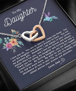 To My Daughter Necklace From Dad, Daughters Birthday Gift, Daughter Father Necklace, Daughter Gift From Dad, Gift For Daughter From Dad 1