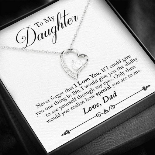 To My Daughter Necklace From Dad, Meaningful Necklace For Daughter, Daughter Gift From Dad, Heart Necklace, Daughter Gift On Wedding Day