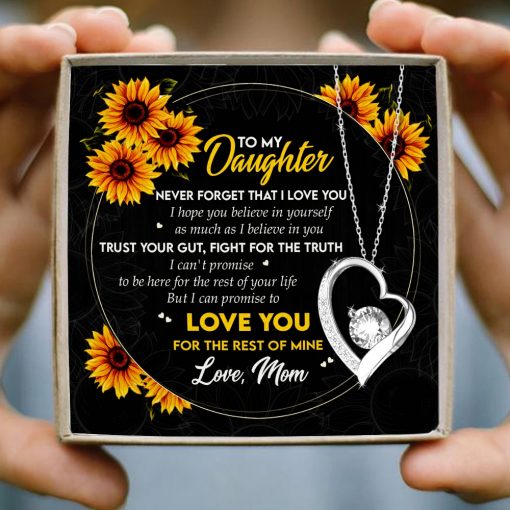 To My Daughter Trust Your Gut Fight For The Truth Forever Love Necklace