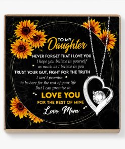 To My Daughter Trust Your Gut Fight For The Truth Forever Love Necklace