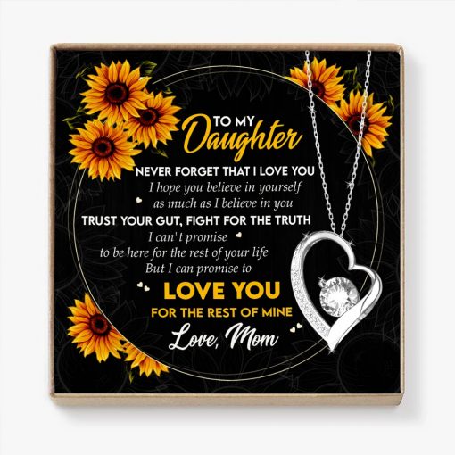 To My Daughter Trust Your Gut Fight For The Truth Forever Love Necklace