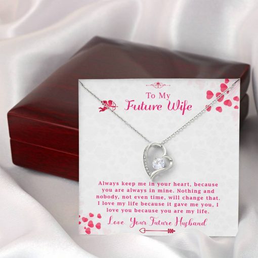 To My Future Wife Always Keep Me In Your Heart Forever Love Necklace 2