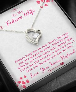 To My Future Wife Always Keep Me In Your Heart Forever Love Necklace 4